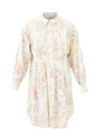 Matchesfashion.com See By Chlo - Pineapple And Flower-print Pleated Dress - Womens - Cream Print