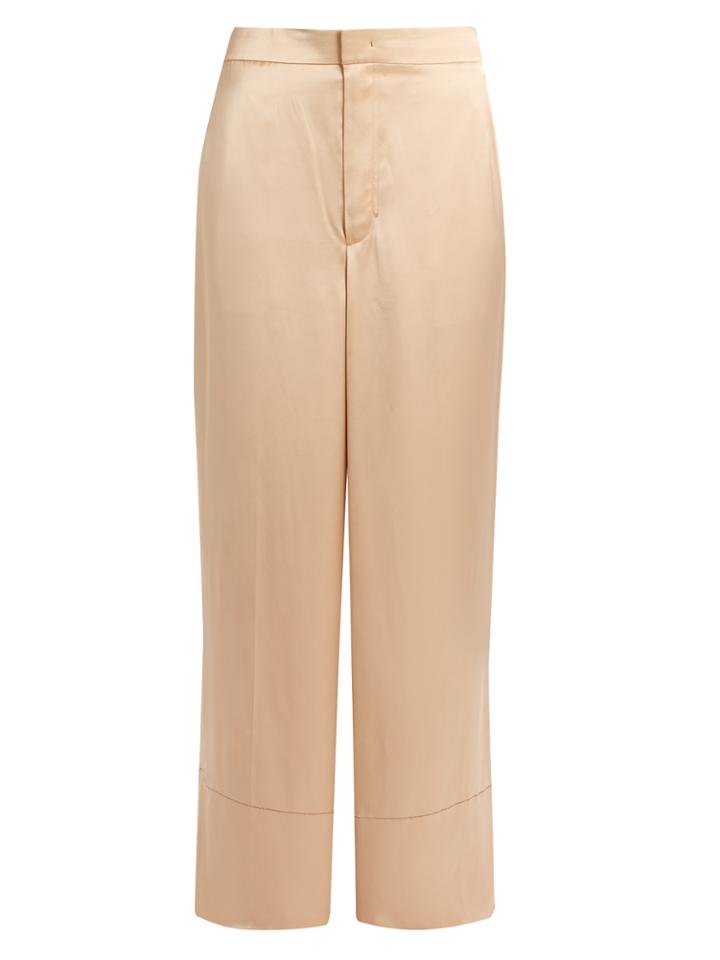 Helmut Lang High-rise Wide-leg Satin Trousers