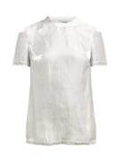 Matchesfashion.com Prada - Floral Lace Trim Silk Charmeuse Top - Womens - White
