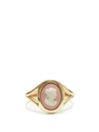 Matchesfashion.com Ferian - Profile Wedgwood Cameo & 9kt Gold Signet Ring - Womens - Pink White