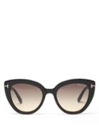 Matchesfashion.com Tom Ford Eyewear - Izzi Cat-eye Acetate Sunglasses - Womens - Black