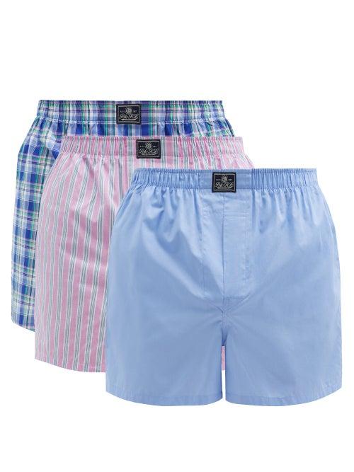 Matchesfashion.com Polo Ralph Lauren - Pack Of Three Cotton-poplin Boxer Shorts - Mens - Multi
