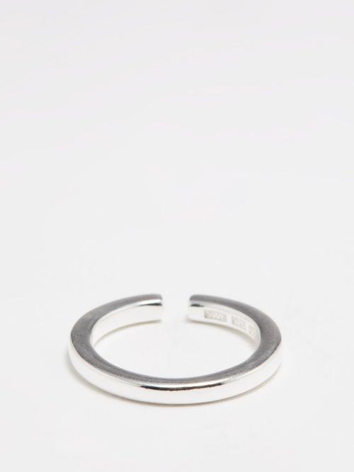 All Blues - Square Sterling-silver Ring - Mens - Silver