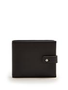 Saint Laurent Stud-strap Bi-fold Pebbled-leather Wallet