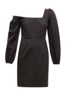 Matchesfashion.com Racil - Debbie One Shoulder Cotton Blend Mini Dress - Womens - Black