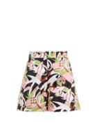 Matchesfashion.com La Doublej - Good Butt Monkey Print Cotton Blend Shorts - Womens - Black Pink