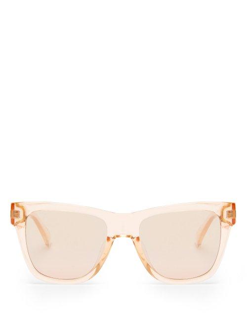 Matchesfashion.com Le Specs - Escapade Oversized Acetate Sunglasses - Womens - Light Pink