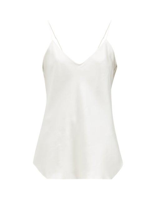 Matchesfashion.com Nili Lotan - Isabella V-neck Silk Camisole - Womens - Ivory
