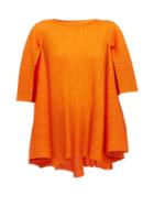 Matchesfashion.com Pleats Please Issey Miyake - Petal Tie Back Pleated T Shirt - Womens - Orange
