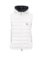Moncler - Ragot Hooded Quilted Down Gilet - Mens - White Multi