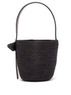 Matchesfashion.com Cesta Collective - Leather Handle Sisal Basket Bag - Womens - Black Multi