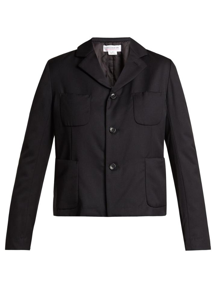 Comme Des Garçons Girl Single-breasted Patch-pocket Wool Blazer