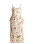 Brock Collection Dailey Rose-print Cotton-voile Dress