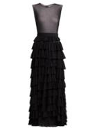 Matchesfashion.com Norma Kamali - Tiered Tulle Dress - Womens - Black
