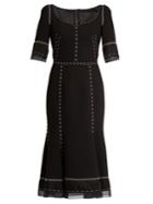 Dolce & Gabbana Whipstitched Wool-blend Cady Dress