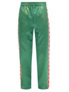 Matchesfashion.com Gucci - Gg Side-stripe Cotton-blend Track Pants - Mens - Green
