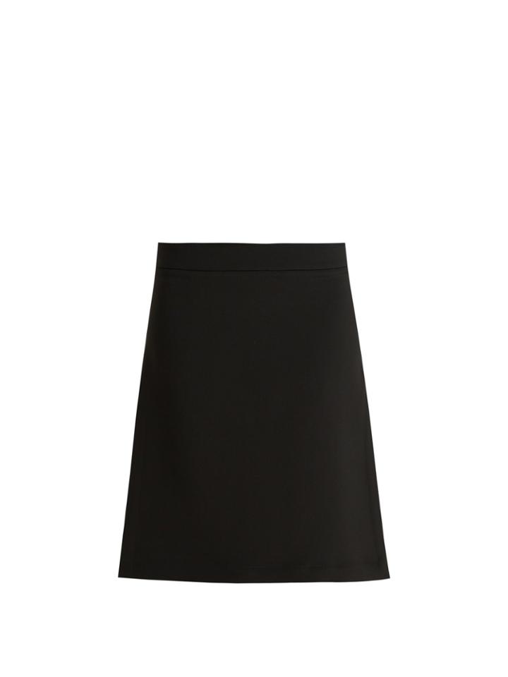 Raey Split-side Crepe A-line Skirt