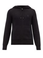 Matchesfashion.com Burberry - Lindley Cashmere-blend Zip-up Hooded Sweatshirt - Mens - Black