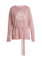 Matchesfashion.com Moncler - Maglione Wool And Cashmere Blend Sweater - Womens - Pink