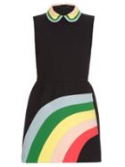 Redvalentino Rainbow Panel And Collar Dress