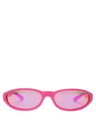 Matchesfashion.com Balenciaga - Neo Oval Frame Acetate Sunglasses - Mens - Pink