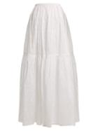 Matchesfashion.com Mes Demoiselles - Organdy Glor Embroidered Skirt - Womens - Ivory