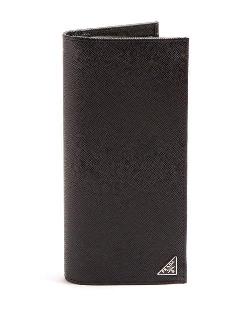 Matchesfashion.com Prada - Bi Fold Saffiano Leather Wallet - Mens - Black