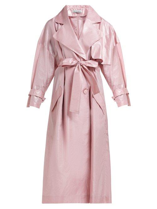 Matchesfashion.com Vika Gazinskaya - Silk Taffeta Trench Coat - Womens - Pink