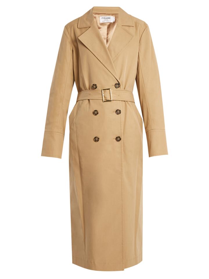 Frame Belted Double-breasted Trench Coat