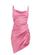 Jacquemus - Saudade Gathered Satin Mini Dress - Womens - Pink