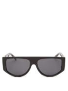 Matchesfashion.com Givenchy - Flat-top Oval Acetate Sunglasses - Womens - Black
