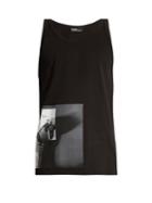 Raf Simons Hand-print Cotton Tank Top