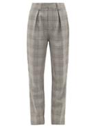 Matchesfashion.com Ganni - Prince Of Wales-check Tailored Trousers - Womens - Grey