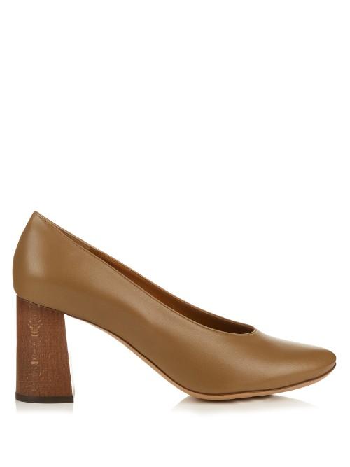 Chloé Harper Block-heel Leather Pumps