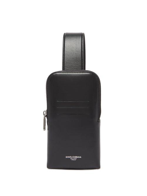 Matchesfashion.com Dolce & Gabbana - Embossed-logo Leather Cardholder - Mens - Black