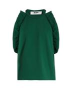 Msgm Ruffle-trimmed Sleeveless Cotton Top