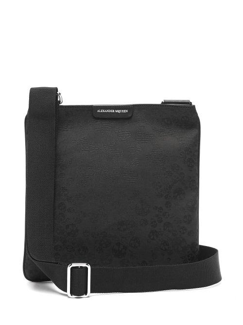 Matchesfashion.com Alexander Mcqueen - Skull Jacquard Cross Body Bag - Mens - Black