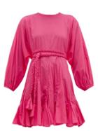Matchesfashion.com Rhode - Ella Cotton Voile Dress - Womens - Pink