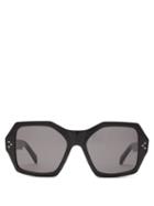 Matchesfashion.com Celine Eyewear - Angular Acetate Sunglasses - Womens - Black
