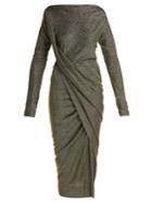 Vivienne Westwood Anglomania Vian Draped Midi Dress