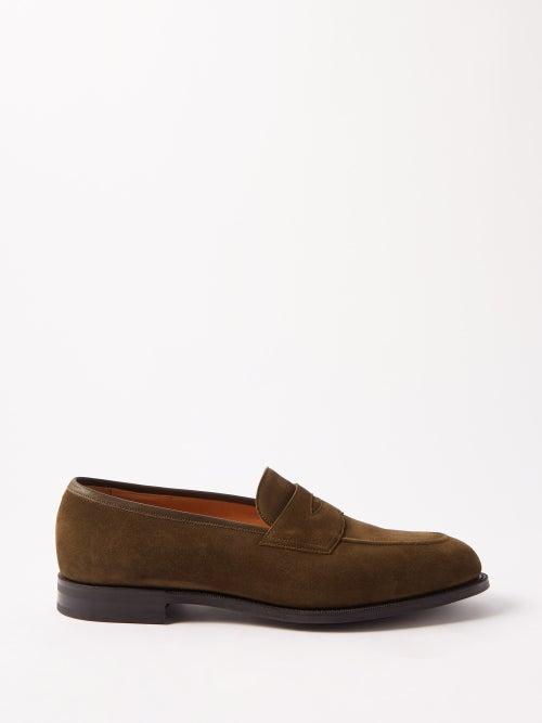 Edward Green - Piccadilly Suede Loafers - Mens - Green