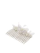 Matchesfashion.com Simone Rocha - Floral Pearl Embellished Hair Comb - Womens - Clear