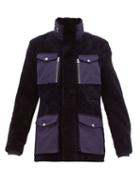 Matchesfashion.com Schott - Flap Pocket Shearling Field Jacket - Mens - Navy