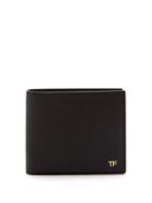 Tom Ford - T Line Leather Bi-fold Wallet - Mens - Black