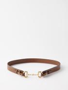 Gucci - Horsebit-buckle Grained-leather Belt - Mens - Brown