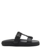 Matchesfashion.com Valentino Garavani - Rockstud Leather Slides - Womens - Black