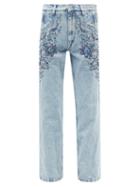 Isabel Marant - Nadegeil Embellished And Embroidered Jeans - Womens - Light Denim