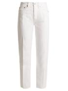 Matchesfashion.com Re/done Originals - High Rise Straight Leg Jeans - Womens - White