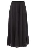 Matchesfashion.com The Row - Travi Pleated Crepe Skirt - Womens - Black