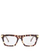 Matchesfashion.com Bottega Veneta - Square Tortoiseshell-acetate Glasses - Mens - Brown